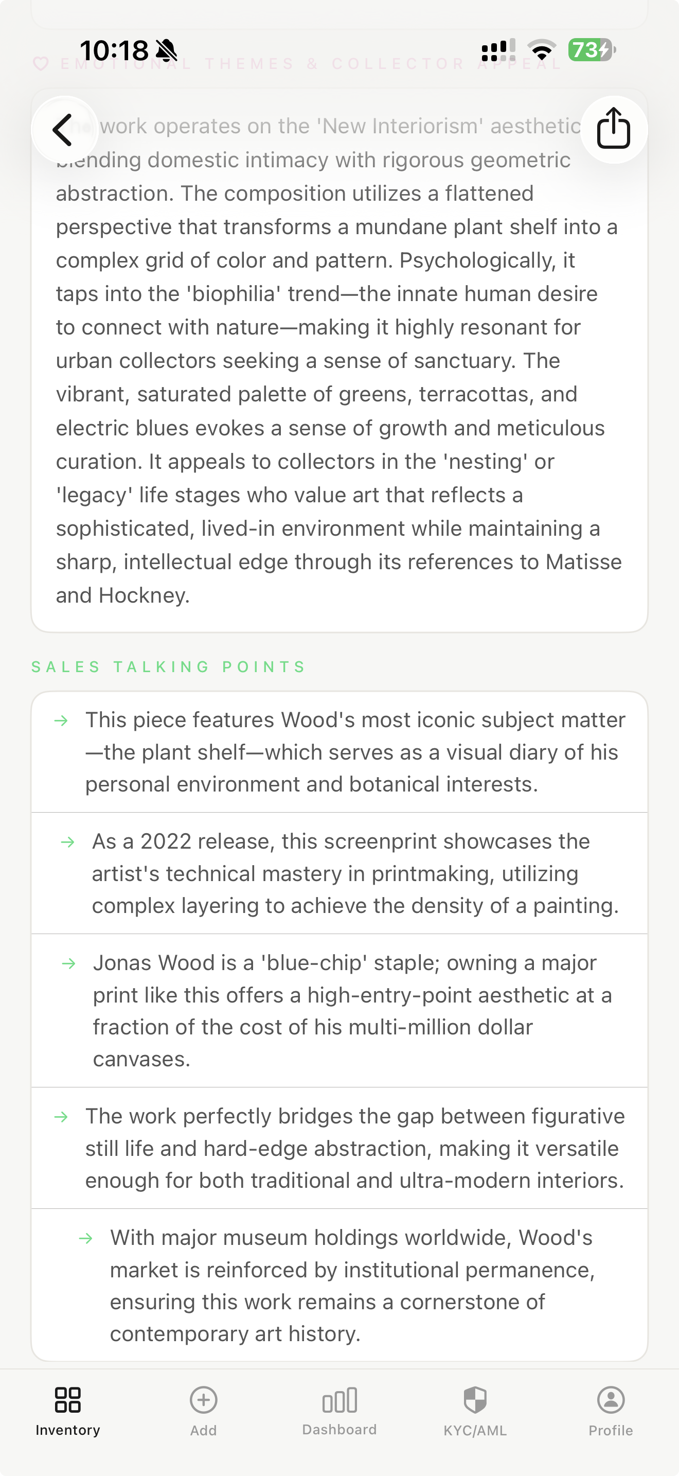 Sales talking points